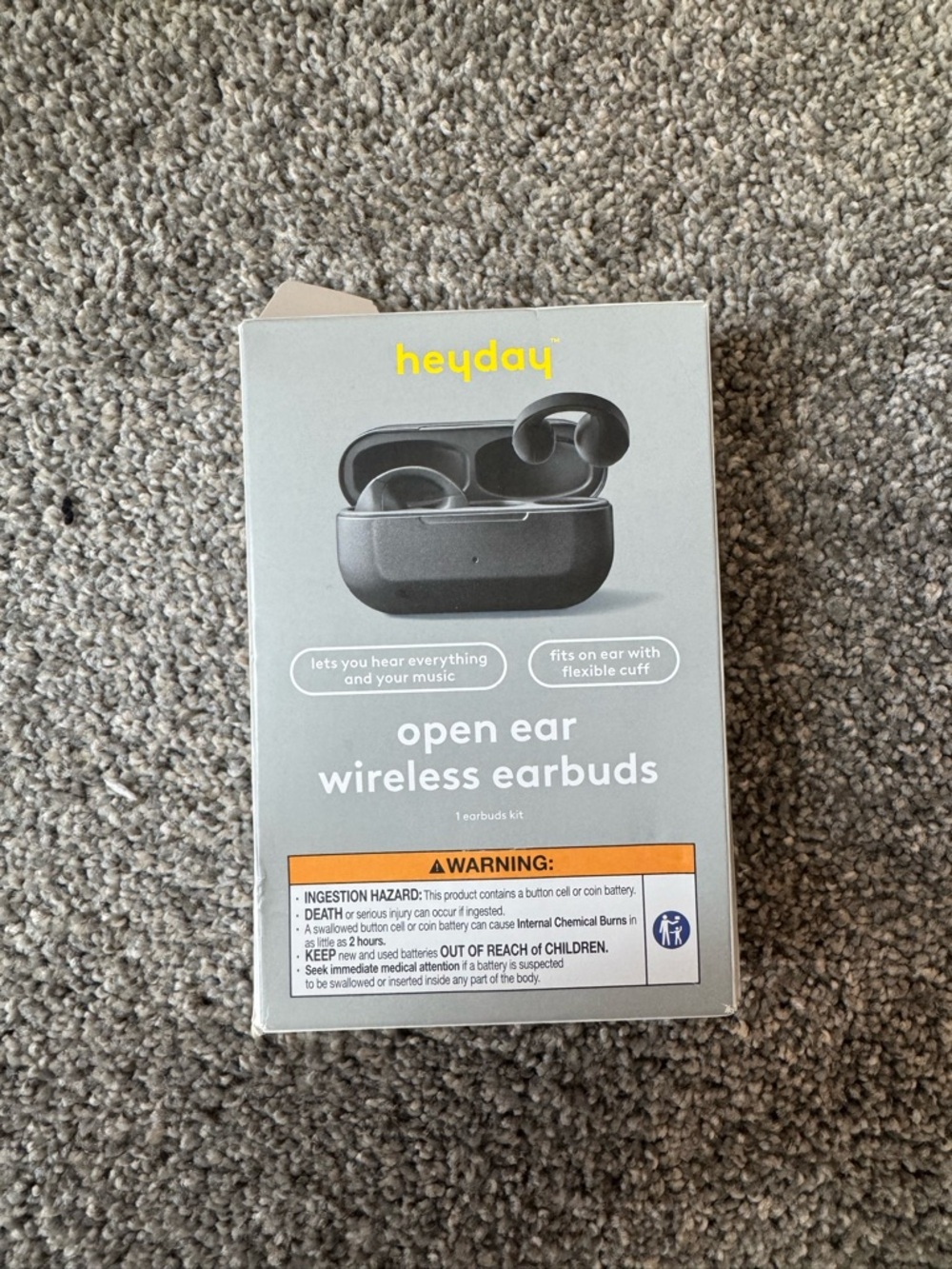 heyday Open Ear Wireless Earbuds - Gray